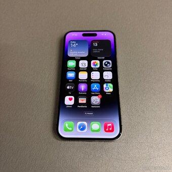 iPhone 14 Pro 256GB deep purple, pěkný stav, rok záruka - 7