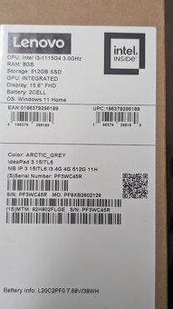 Notebook Lenovo IdeaPad 3, i3, 8GB RAM, 512GB SSD, Win 11CZ - 7