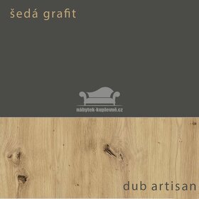 Police, dekor dub artisan / šedý grafit - 7