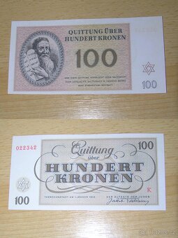 Terezínské poukázky-kopie, ghetto 1943 vzácné - 7