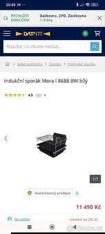 Indukční sporák Mora I 8688 BW bílý - 7