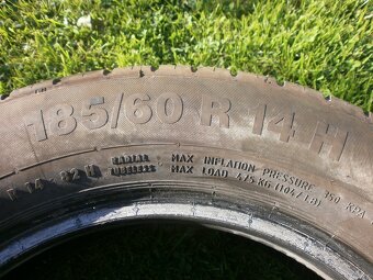 4xLetní gumy 2x HANKOOK 2xCONTINENTAL 185/60 R14 4x 6,8MM - 7