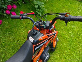 Nová benzínová dětská minikroska oranžová 49ccm 10" kola - 7