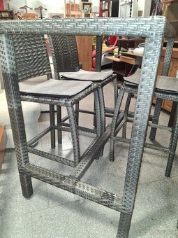 Jídelní barový set ratanový - 7