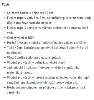 Kuchyňská baterie vysuvná - 7