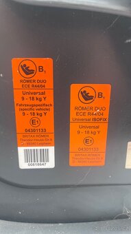 Dětská sedačka Romer Duo Isofix - 7