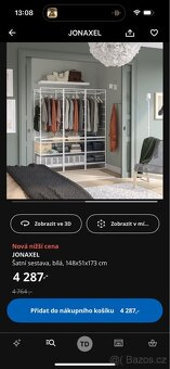 Ikea Jonaxel šatní systém - 7