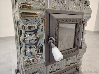 Kachlová kamna Oto s varnou deskou zelená - 7