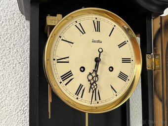 Nástěnné dřevěné hodiny Zentra bicí,půlové - 7