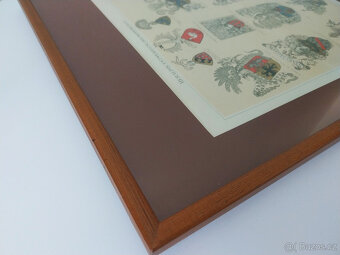 Heraldika, historie vývoje erbů, chromolitografie z r. 1893 - 7