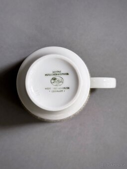 Vintagní moka šálek s podšálkem. - 7