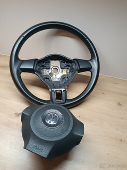 Tříramenný kožený Volant VW Golf VI/ V Plus - 7
