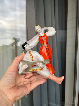Porcelánová soška Ruský tanec 16.5 cm, Polonne USSR - 7