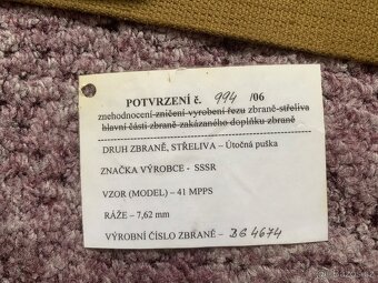 Znehodnocený samopal PPS 41 Spagin - 7