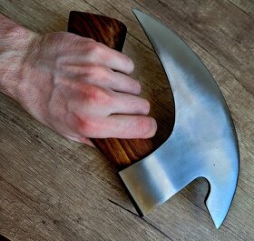 ručně kovaná Vikingská SEKERA s koženým pouzdrem - 7