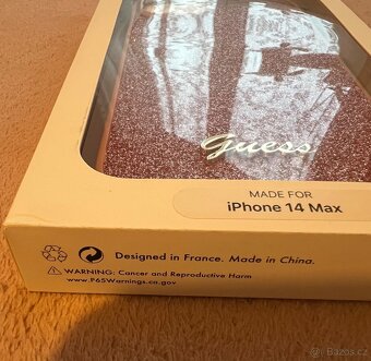 iPhone 14 plus Barbie třpitivý obal pouzdro luxusní Guess - 7