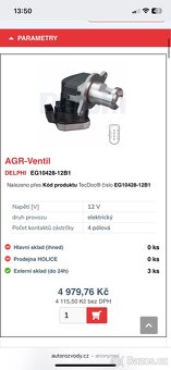 Mercedes W211 e270cdi EGR ventil Delphi NOVÝ - 7