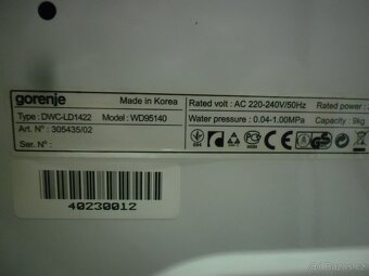 Prodáme pračku se sušičkou Gorenje na 9/7 kg prádla - 7