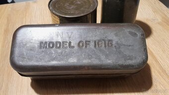 US ww1 plechová krabička na slaninu - 7