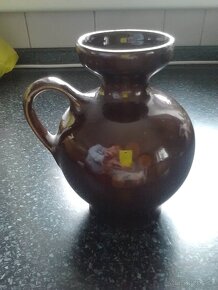Velká váza, sklenička, čajový keramický set - 7