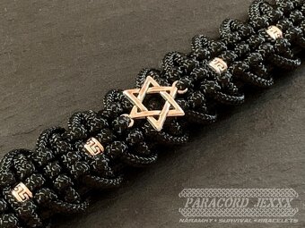 Paracord náramek (18 cm) black - 7