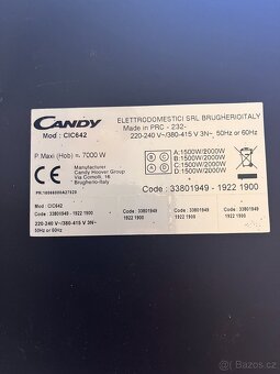 Indukční sklokeramická deska Candy CIC642 - 7