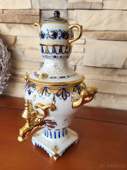 PORCELÁNOVÝ SAMOVAR RUSKÝ- 3 ČÁSTI ; ZNAČENO - 7