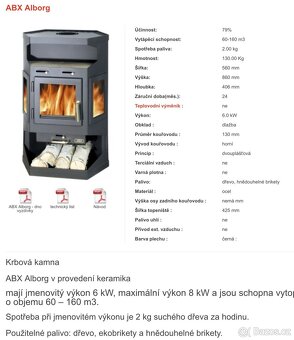 Krbová kamna ABX Alborg - 7