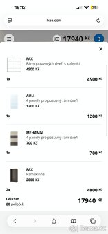 Černá skříň IKEA PAX - 7