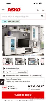 Obývací stěna bílá - 7