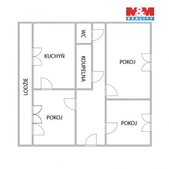 Prodej bytu 3+1, 78 m², Jirkov, ul. Krušnohorská - 7