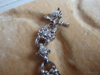 Zlatý diamantový starožitný náhrdelník. - 7