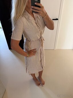 Béžové lněné šaty Gant nové s visačkou - 7