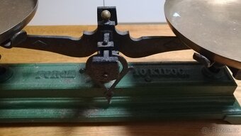 STAROŽITNÉ SECESNÍ KUCHYŇSKÉ VÁHY ROBERVAL FRANCIE - 7