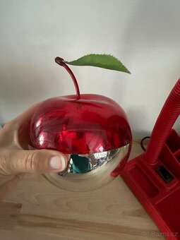 Retro lampička, červená, držák na tužky, 80. léta - 7
