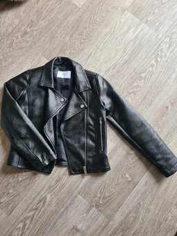 Dětská koženková bunda - křivák, vel. 134 - 7