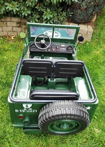 Dětský elektrický vojenský Jeep Willys - 7