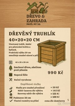 Vyvýšený truhlík, květináč - 7