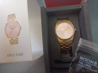 Dámské hodinky Nixon Idol Light Gold/Pink(zlaté hodinky) - 7