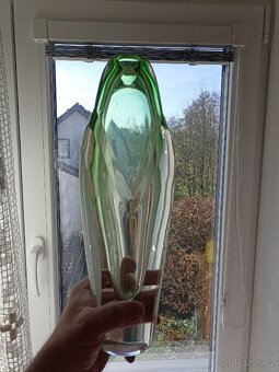 Váza a tác hutní sklo - 7