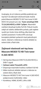 Setopbox DVB T2 - Mascom MC 820 T2 - 7