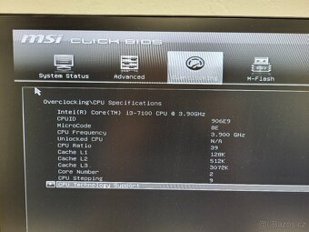 MB H110M PRO-VD PLUS + CPU i3-7100 3.9GHZ + 4GB DDR4 RAM - 7