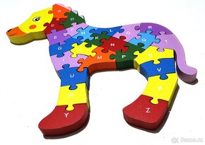 VZDĚLÁVACÍ ŽIRAFA DŘEVĚNÉ PUZZLE ABECEDA I ČÍSLA (NOVÉ) - 7