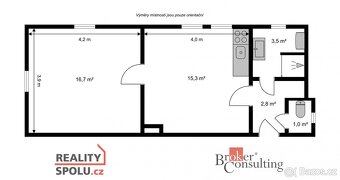 Pronájem, byty/1+1, 40 m2, Venušina 989/3, 46001 Liberec, Li - 7
