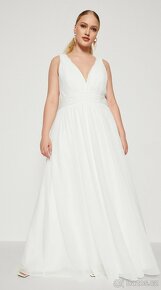 Nové svatební šaty vel. XXL (50/52) - 7