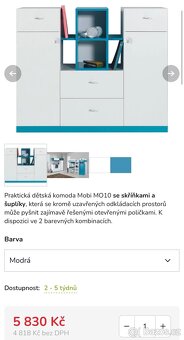 Nový dětský pokoj chlapec modro bílý -50% 6ks - 7