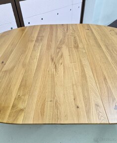 Nový rozkládací stůl dub masiv 130+40 cm - 7