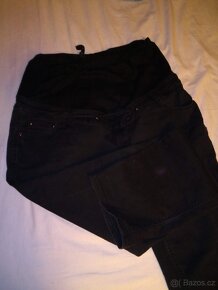 Těhotenské kalhoty a legíny L-XXL / 42-44-50 modré, černé - 7