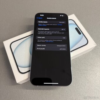 iPhone 15 Plus 128GB modrý, jako nový, rok záruka - 7