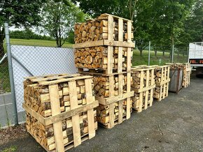 Palivové dřevo skládané buk, bříza suché - 7